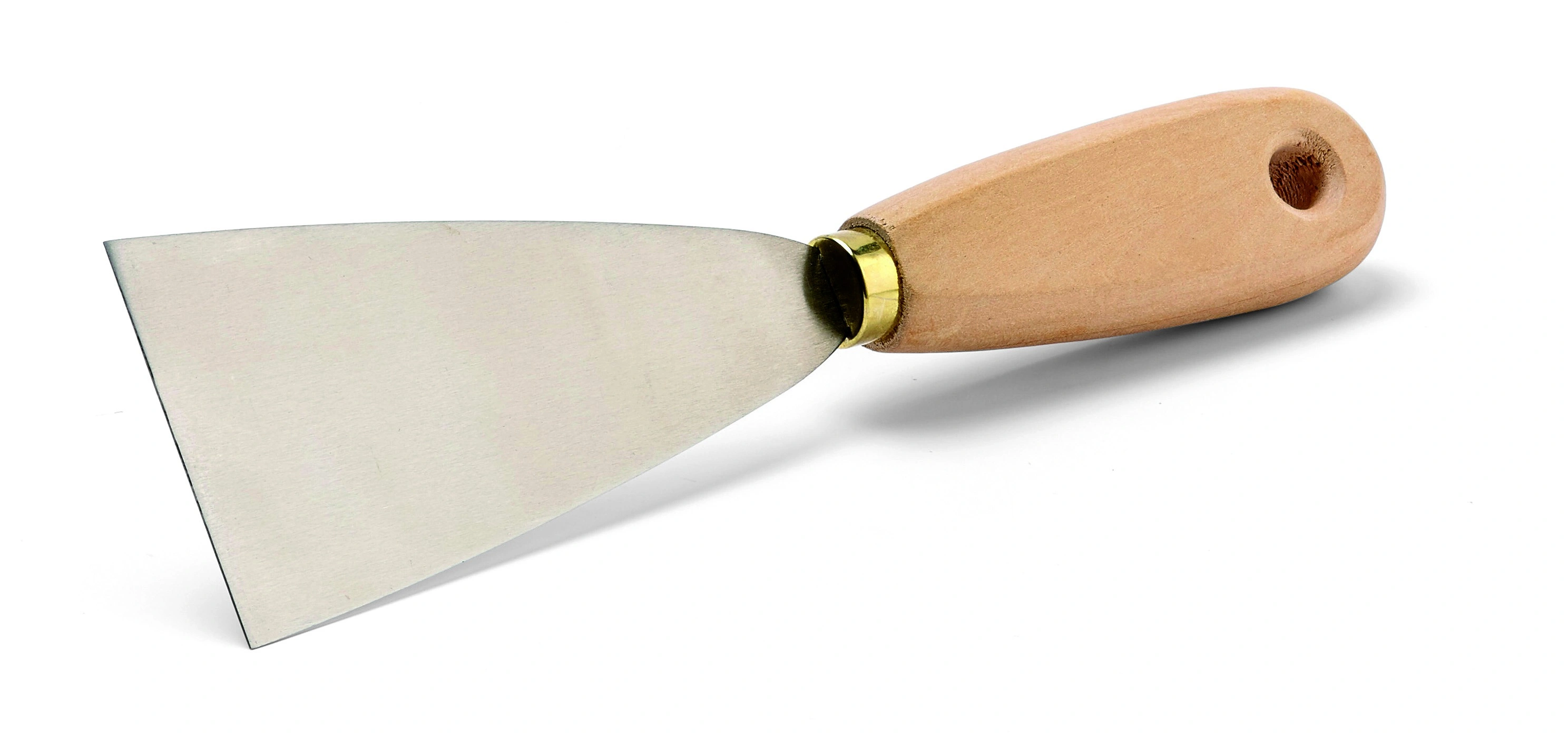 Malerspachtel Edelstahl mit Holzgriff