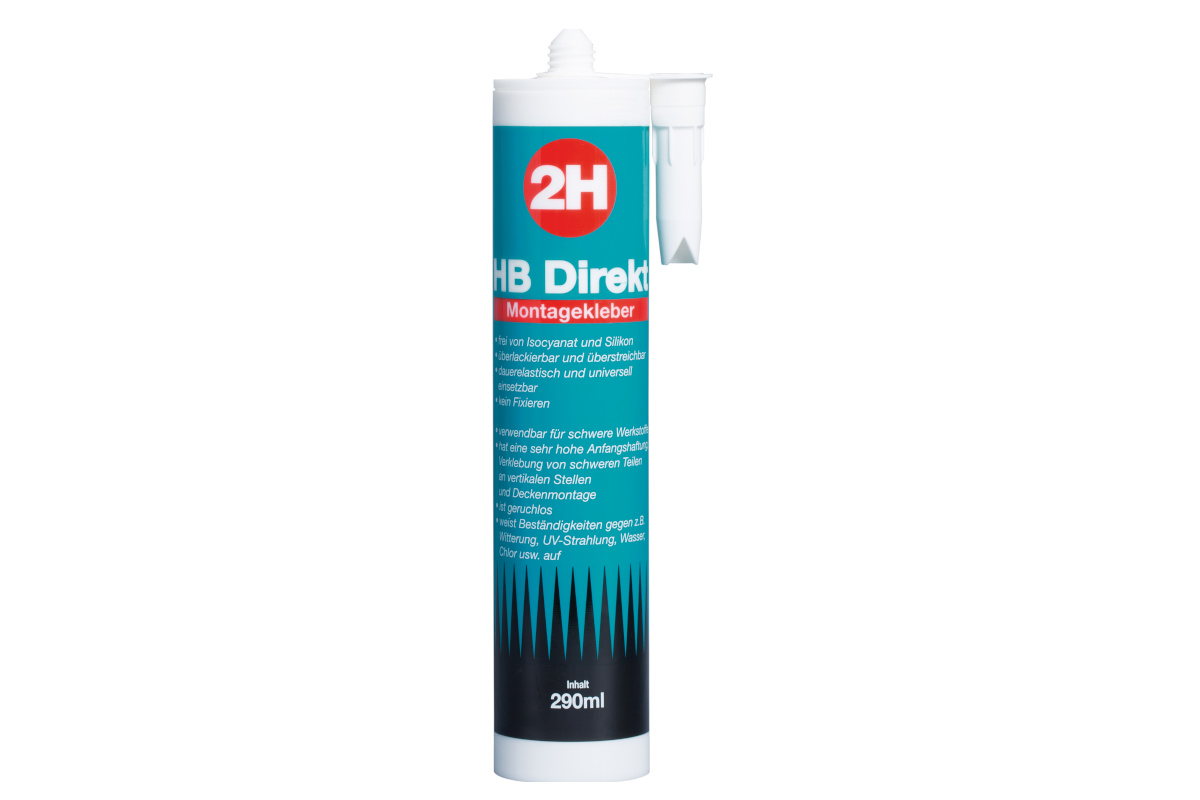 2H HB Direkt Montagekleber weiss Ktu. 290ml